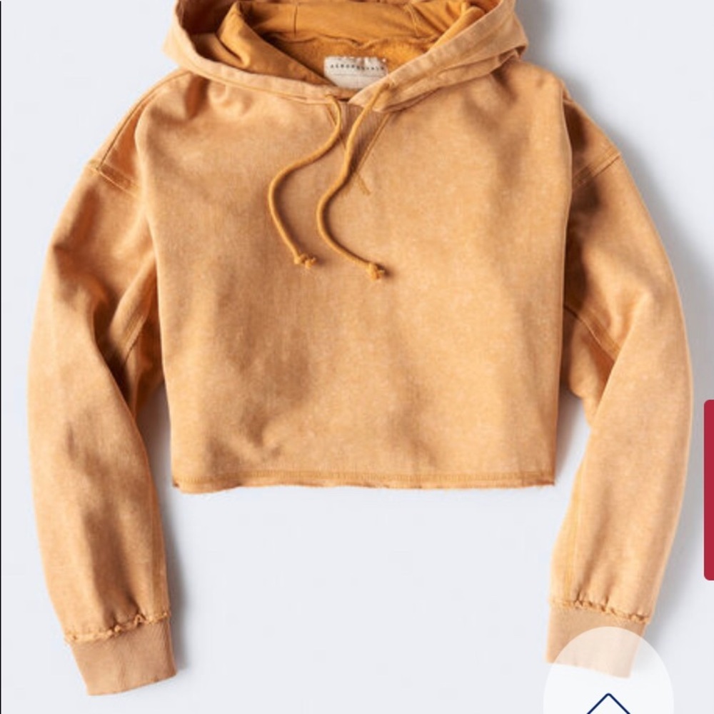 Aeropostale/American eagle outfitters yellow sweatshirt crop top 😁